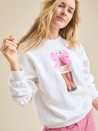 Diet Coke Bow Graphic Sweatshirt - TULLABEE