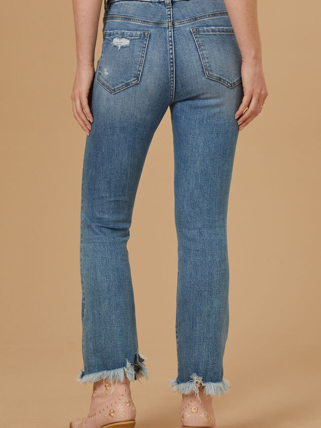 Olivia Cropped Flare Jeans Detail 3 - TULLABEE