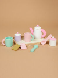 Wood Tea Party Set by MudPie Detail 2 - TULLABEE