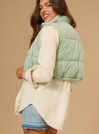 Snow Cropped Sherpa Vest Detail 4 - TULLABEE