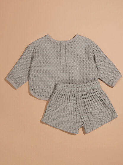 Miller Waffle Top and Short Set by Quincy Mae - TULLABEE