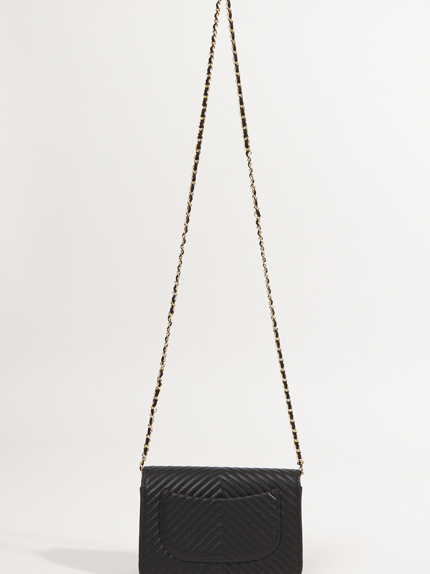 Ribbed Flap Crossbody Purse