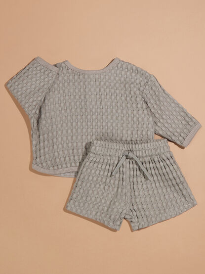 Miller Waffle Top and Short Set by Quincy Mae - TULLABEE