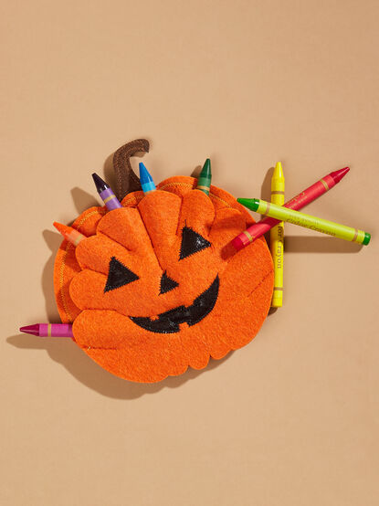 Pumpkin Halloween Crayon Holder by MudPie - TULLABEE