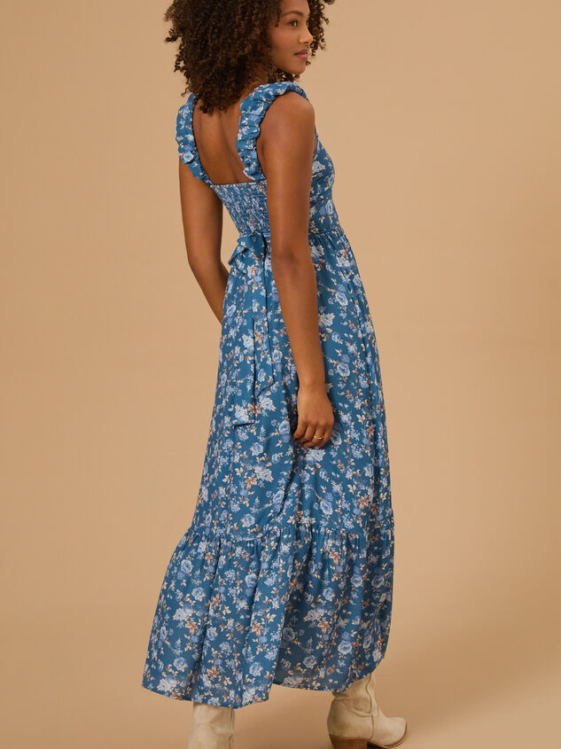 Lydia Floral Maxi Dress Detail 4 - TULLABEE