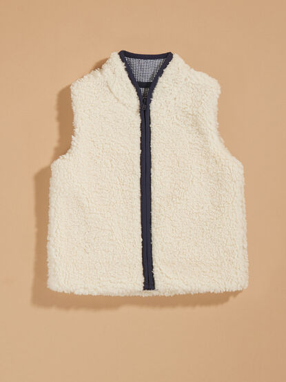 Liam Sherpa Zip Vest by MudPie - TULLABEE