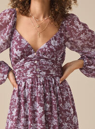 Aurora Floral Maxi Dress Detail 2 - TULLABEE