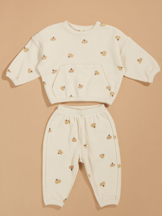 Pumpkin Waffle Top and Pant Set by Quincy Mae - TULLABEE