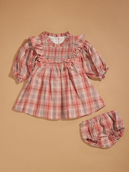 Claire Paid Mini Dress Bloomer Set - TULLABEE