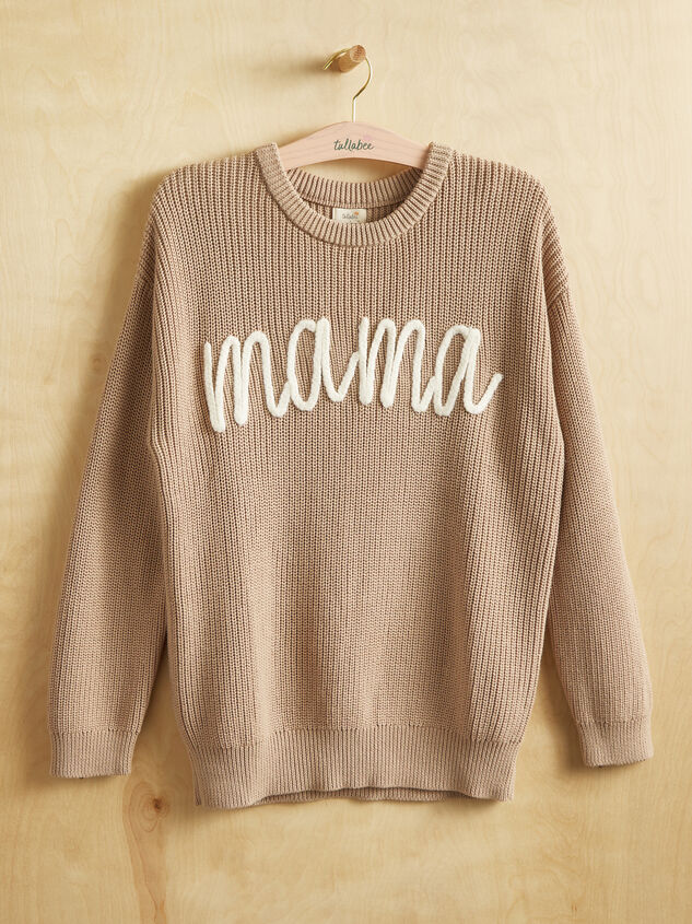 Mama Embroidered Sweater - TULLABEE