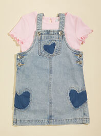 Lori Bodysuit and Denim Overalls Dress Set - TULLABEE