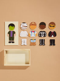 Boy Halloween Wooden Dressup Puzzle by MudPie Detail 2 - TULLABEE