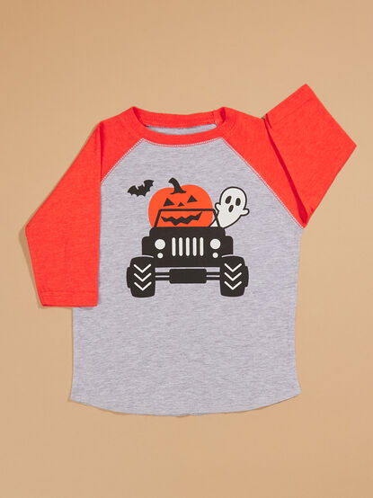 Pumpkin Monster Truck Graphic Tee - TULLABEE