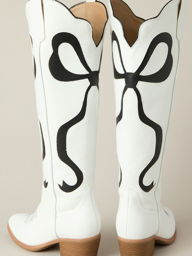 Celleste Tall Bow Boots Detail 3 - TULLABEE